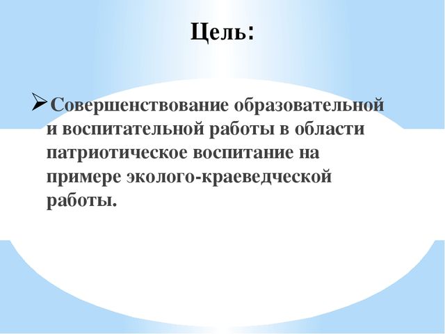 «Патриотическое воспитание детей через организацию эколого-краеведческой работы»