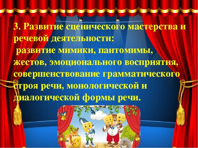 Театральные игры в развитии речи детей