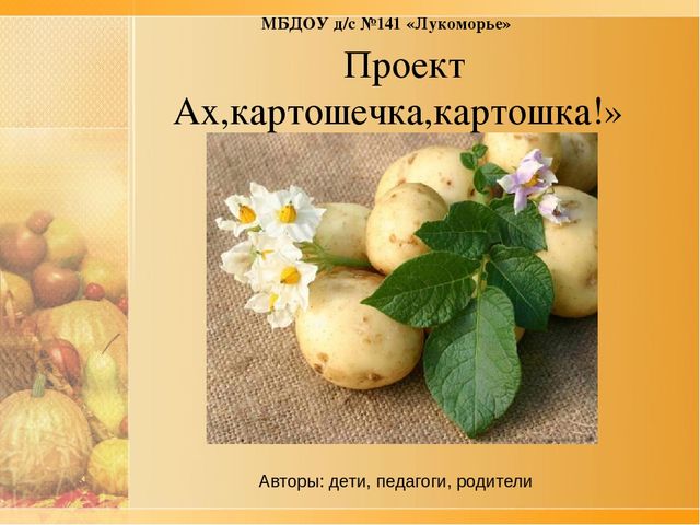 Презентация про картофель