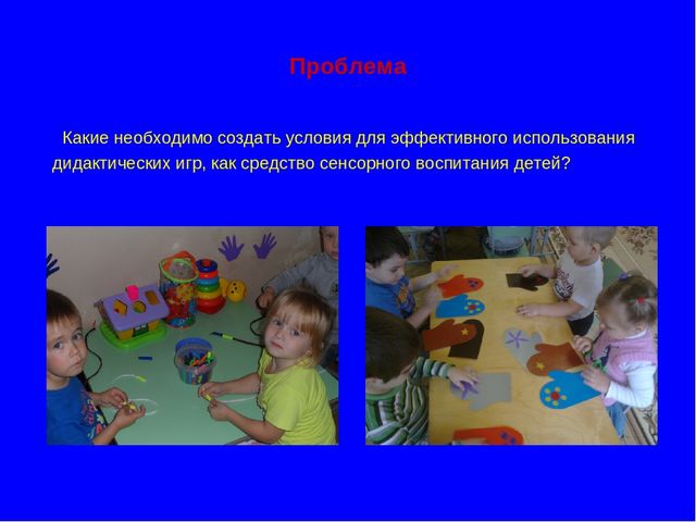 Презентация "Педагогический проект"Сенсорное воспитание посредством дидактических игр"
