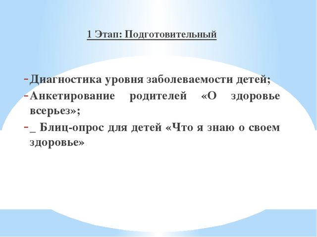 Презентация проекта "Будь здоров"