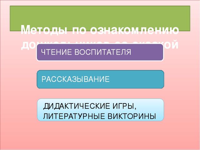 "Сказка как средство нравственного воспитания дошкольников"