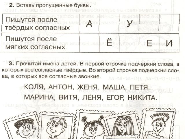 Согласные твёрдые и мягкие, звонкие и глухие.