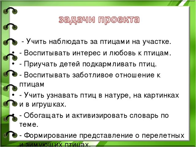 Презентация к проекту "Здравствуйте птицы" младшая разновозрастная группа