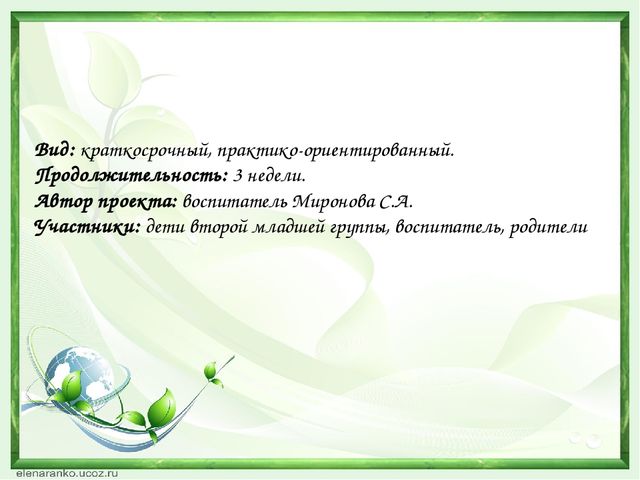 Презентация проекта "Зеленый лучок".