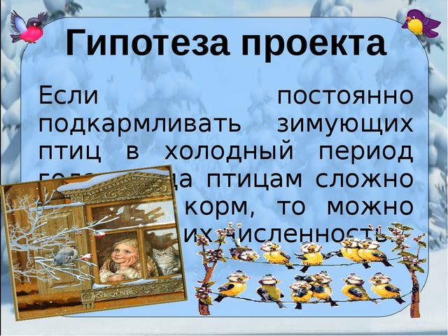 Презентация проекта "Покормите птиц зимой"