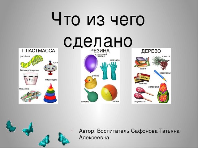 Презентация что из чего сделано
