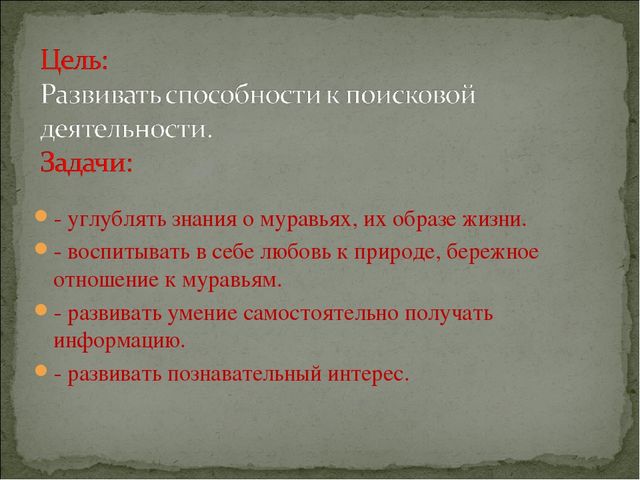 Конкурс исследовательских и творческих проектов детей дошкольного возраста «Я – исследователь».   Тема: Кое-что из жизни муравьев.    