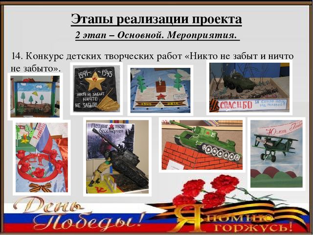 Педагогический проект ко Дню Победы «Я помню, я горжусь»