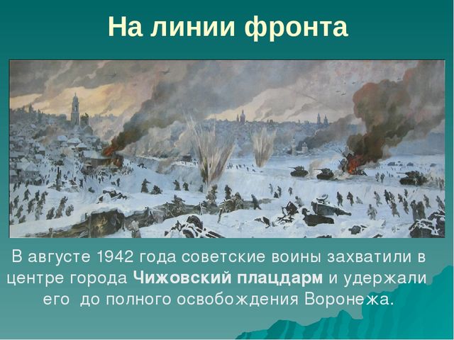 Презентация."25 января -День освобождения Воронежа".