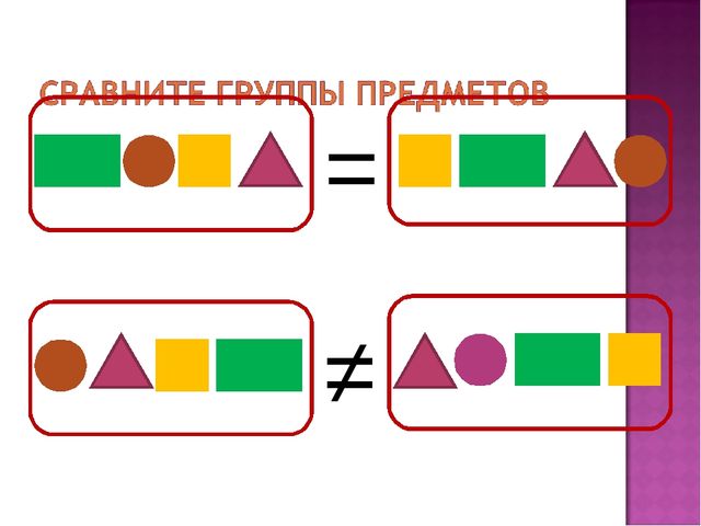 Почему мы видим одинаковые фигуры человека разными. Сравнение групп предметов. Сравнение предметов в старшей группе. Равенство и неравенство старшая группа. Сравнивание предметов в старшей группе.