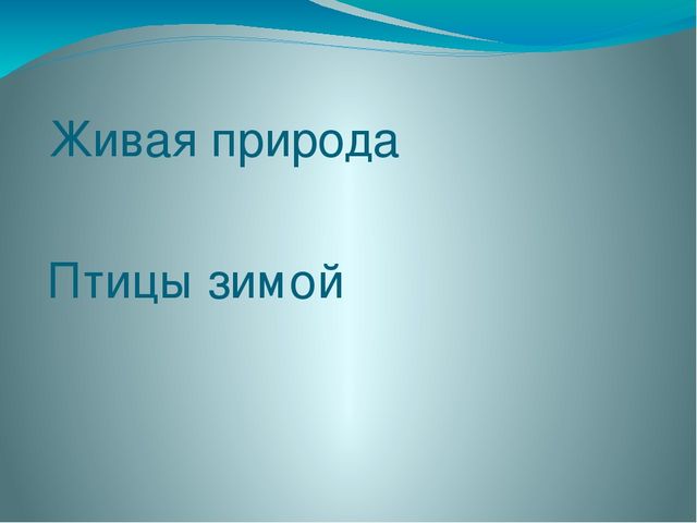 Презентация на тему "Живая природа"