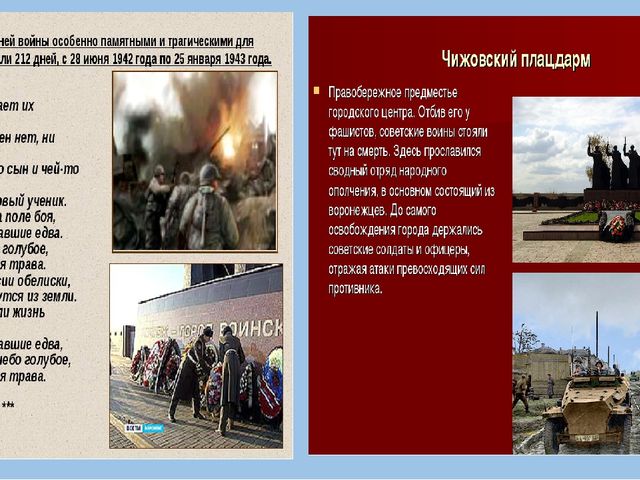 Презентация в младшей группе "Освобождения Воронежа".