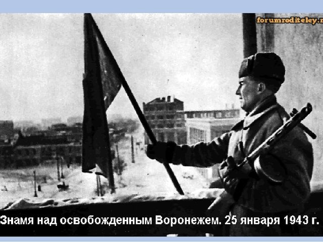 Презентация в младшей группе "Освобождения Воронежа".