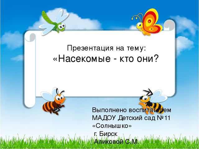 Презентация "Насекомые - кто они?"
