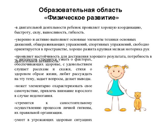 Достижения детей к концу средней группы