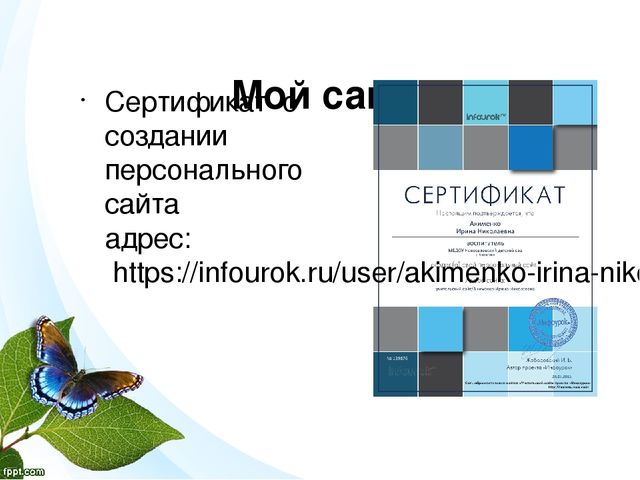 Портфолио воспитателя МБДОУ Новоселовский детский сад Акименко Ирины Николаевны