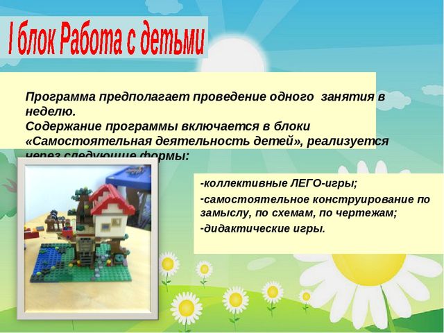«Строим, учимся, играем» использование ЛЕГО конструктора в совместной деятельности детей старшего дошкольного возраста.