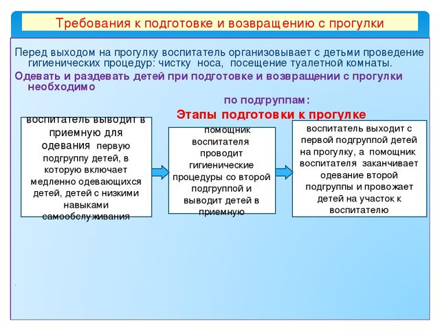 Презентация дошкольное образование "Прогулка"