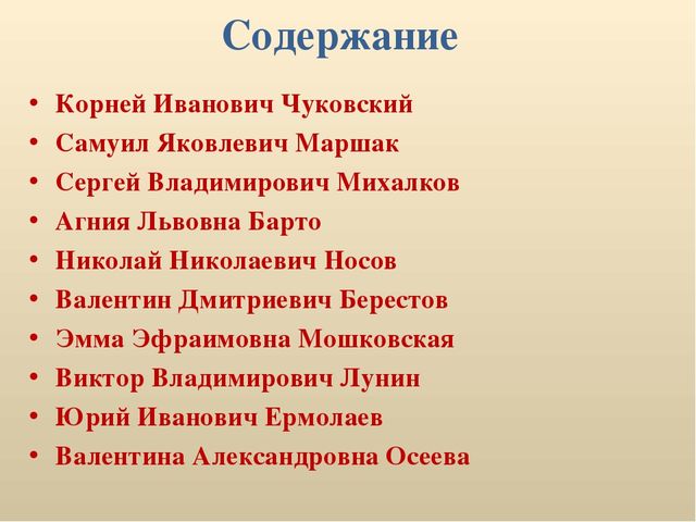 Презентация по детской литературе "Писатели детям"