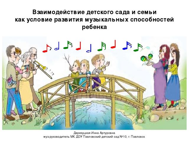 Взаимодействие детского сада и семьи как условие развитие музыкальных способностей ребенка