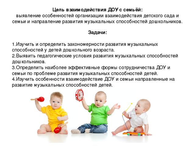 Взаимодействие детского сада и семьи как условие развитие музыкальных способностей ребенка