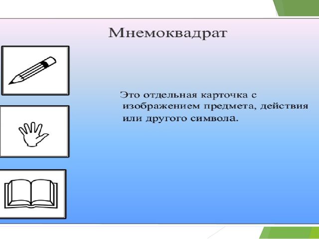 Презентация «ИСПОЛЬЗОВАНИЕ МНЕМОТЕХНИКИ В РАЗВИТИИ РЕЧИ ДОШКОЛЬНИКОВ»