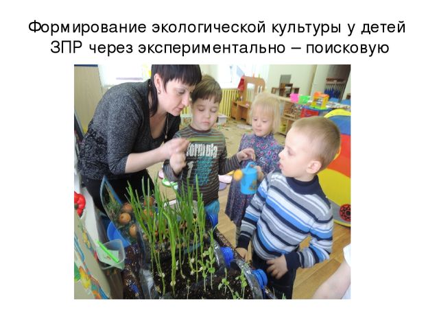Презентация: Формирование экологической культуры у детей ЗПР через экспериментально – поисковую деятельность