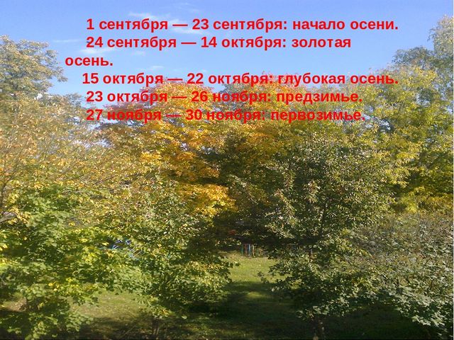 Презентация "Осень за окном"