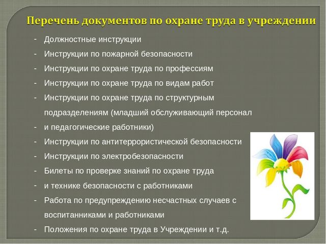 Организация работы по охране труда в учреждении
