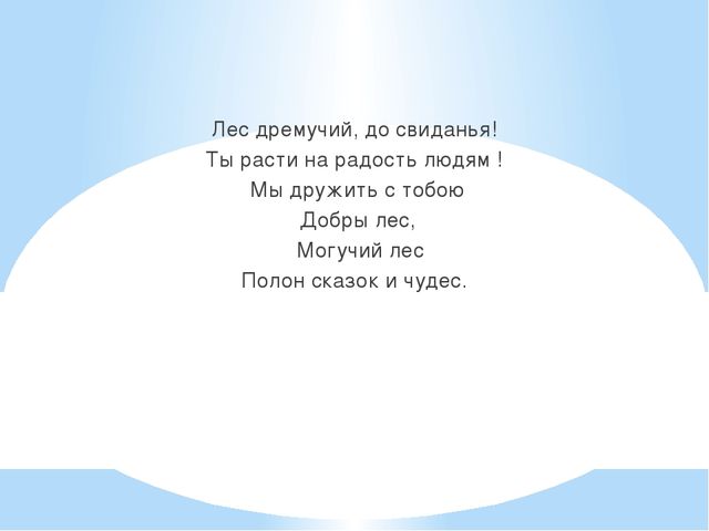 Здравствуй лес, дремучий лес...