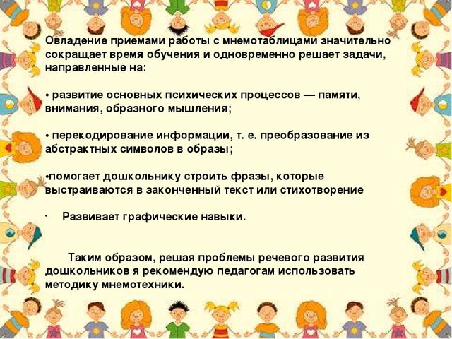 Консультация для педагогов"Мнемотехника в детском саду"