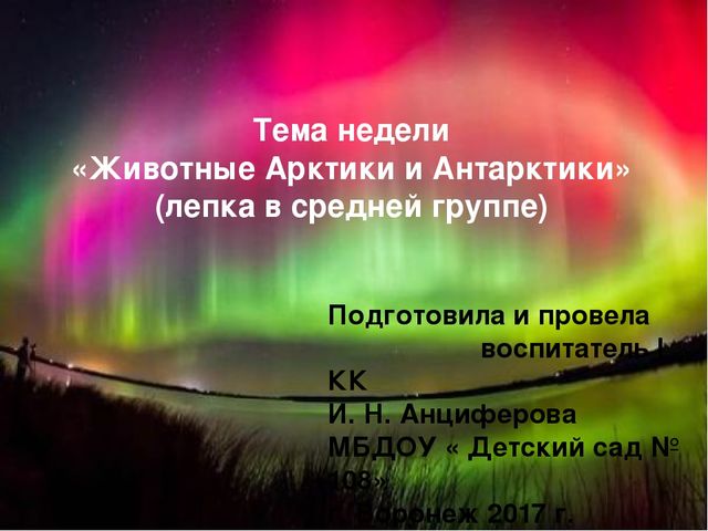 Презентация по теме "Животные Арктики и Антарктики" Итоговое занятие в средней группе (январь).Лепка.