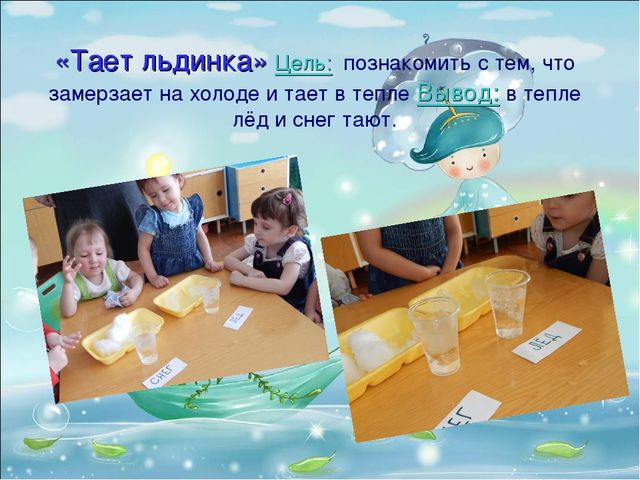 Презентация. Опытно-экспериментальная деятельность. Цикл занятий «Волшебница-вода»