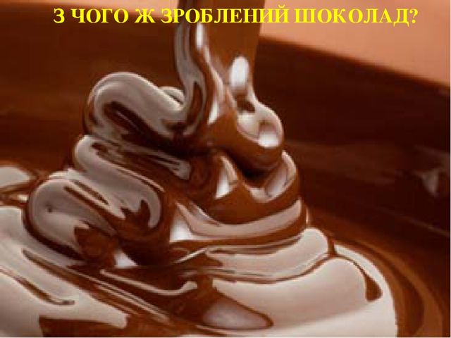 Презентація на тему "З чого зроблений шоколад" для дітей старшої групи