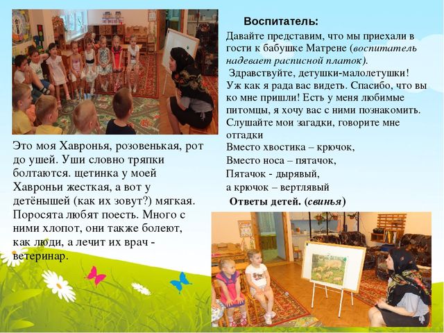 Презентация по познавательному развитию "В гости к бабушке"