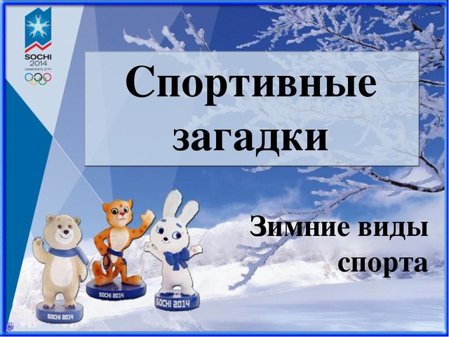 Презентация Зимние виды спорта