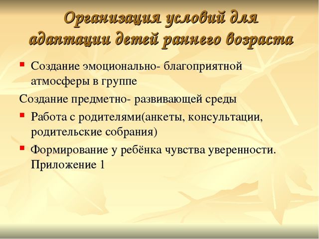 Игровая деятельность детей раннего возраста в период адаптации