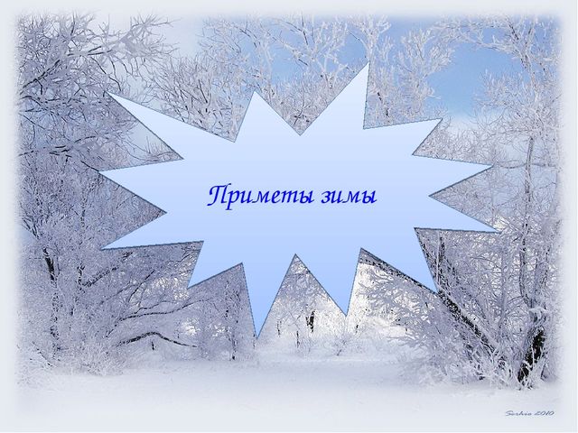 Презентация по развитию речи "Приметы зимы"
