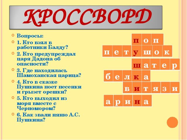 Презентация " Волшебные сказки А.С.Пушкина".