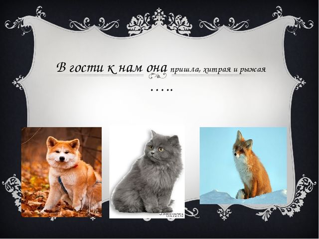 Презентация для дошкольников "Лиса в лесу"