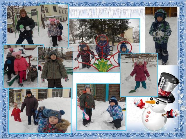 Презентация Зимние забавы в детском саду