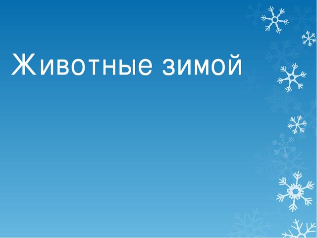 Презентация детям дошкольного возраста "Зима" (приметы, животные, забавы)
