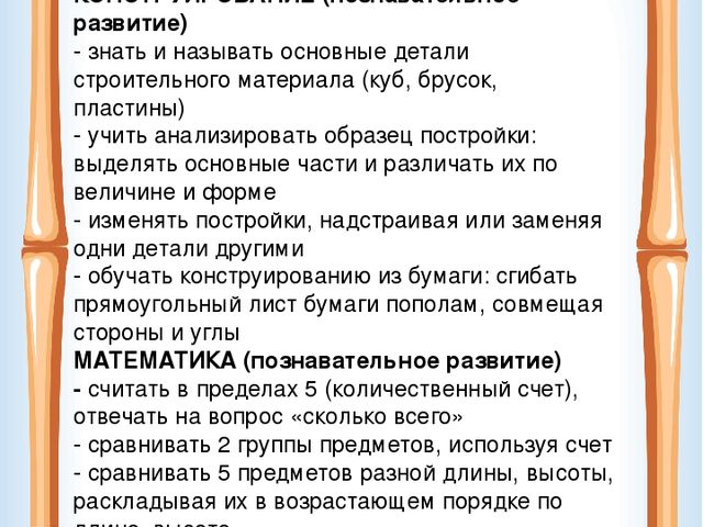 Информация для родителей средней группы