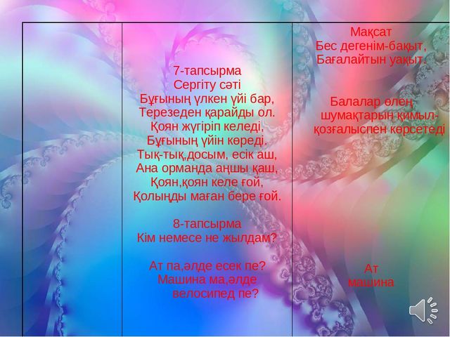 Ашық сабақ:"5 саны мен цифры"