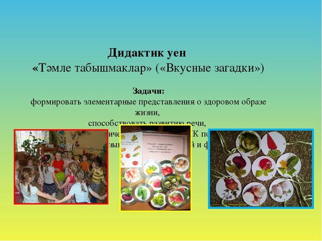Серия дидактических игр по обучению детей татарскому языку"Учимся играя"
