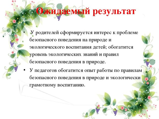 Презентация педагогического опыта по теме"Формирование основ безопасного поведения в природе у детей дошкольного возраста"