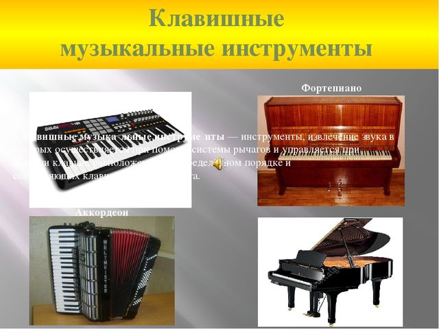 Современные клавишные музыкальные инструменты названия и фото