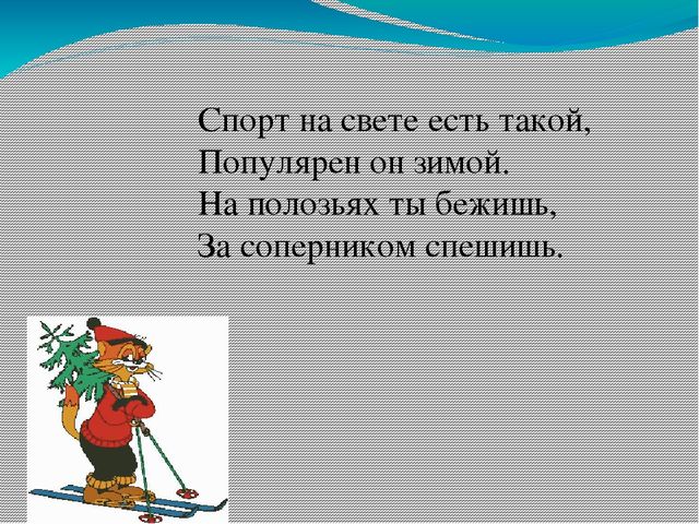 Зимние виды спорта (познавательное развитие)