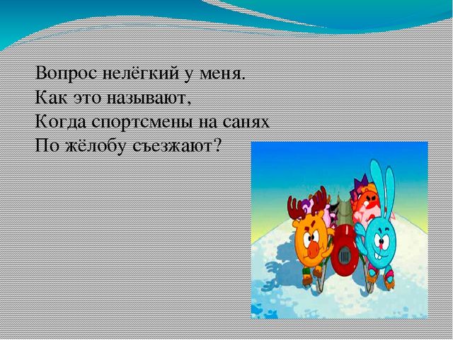 Зимние виды спорта (познавательное развитие)